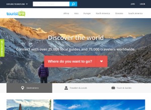 How touristlink.com looks like on a tablet such as an iPad.