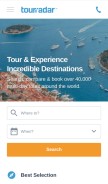 How tourradar.com looks like on a mobile device such as an iPhone.