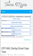 How toursmaps.com looks like on a mobile device such as an iPhone.