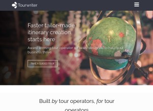 How tourwriter.com looks like on a tablet such as an iPad.