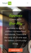 How townsq.io looks like on a mobile device such as an iPhone.