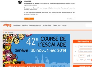 How tpg.ch looks like on a tablet such as an iPad.