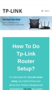 How tplinkroutersetup.com looks like on a mobile device such as an iPhone.