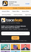How tracedeals.in looks like on a mobile device such as an iPhone.