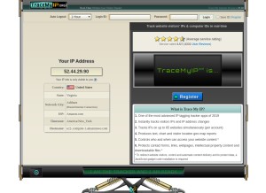 How tracemyip.org looks like on a tablet such as an iPad.