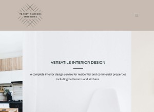 How traceyandrewsinteriors.co.uk looks like on a tablet such as an iPad.