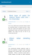 How trackbookmark.com looks like on a mobile device such as an iPhone.