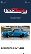 How trackdecals.com looks like on a mobile device such as an iPhone.
