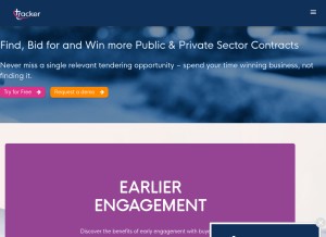 How trackerintelligence.com looks like on a tablet such as an iPad.