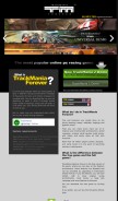 How trackmaniaforever.com looks like on a mobile device such as an iPhone.