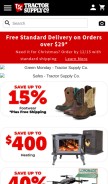 How tractorsupply.com looks like on a mobile device such as an iPhone.