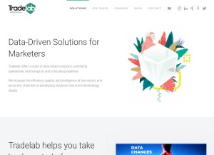How tradelab.com looks like on a tablet such as an iPad.