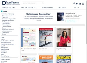 How tradepub.com looks like on a tablet such as an iPad.
