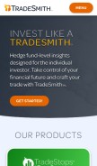 How tradesmith.com looks like on a mobile device such as an iPhone.