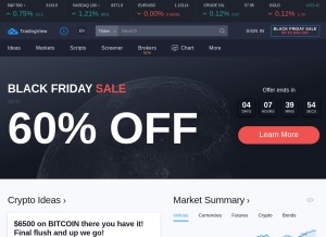 How tradingview.com looks like on a tablet such as an iPad.