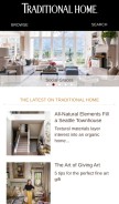 How traditionalhome.com looks like on a mobile device such as an iPhone.