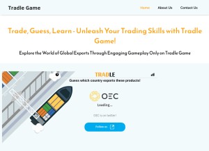 How tradlegame.com looks like on a tablet such as an iPad.