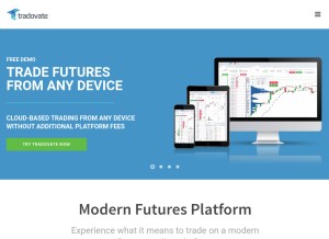 How tradovate.com looks like on a tablet such as an iPad.