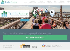 How trafficscore.com looks like on a tablet such as an iPad.