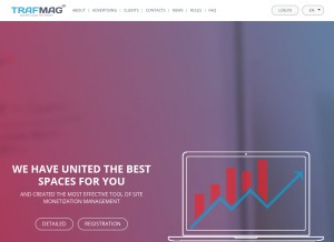 How trafmag.com looks like on a tablet such as an iPad.