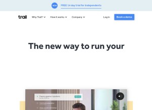 How trailapp.com looks like on a tablet such as an iPad.