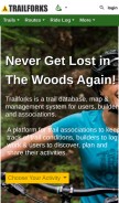 How trailforks.com looks like on a mobile device such as an iPhone.