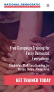 How traindemocrats.org looks like on a mobile device such as an iPhone.