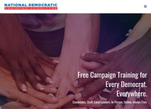 How traindemocrats.org looks like on a tablet such as an iPad.