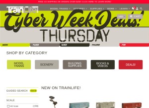 How trainlife.com looks like on a tablet such as an iPad.