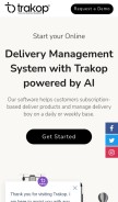 How trakop.com looks like on a mobile device such as an iPhone.