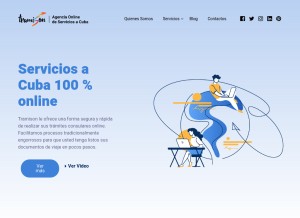 How tramison.com looks like on a tablet such as an iPad.