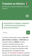 How tramitandoenmexico.com looks like on a mobile device such as an iPhone.