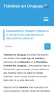 How tramitesenuruguay.com looks like on a mobile device such as an iPhone.
