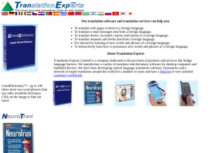 How tranexp.com looks like on a tablet such as an iPad.