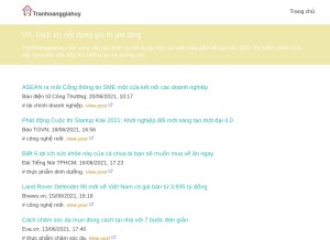 How tranhoanggiahuy.com looks like on a tablet such as an iPad.