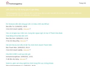 How tranhoanggiahuy.net looks like on a tablet such as an iPad.