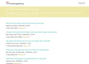 How tranhoanggiakhang.com looks like on a tablet such as an iPad.