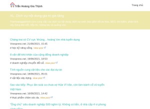 How tranhoanggiathinh.com looks like on a tablet such as an iPad.