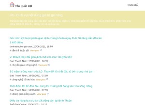How tranquocdat.net looks like on a tablet such as an iPad.