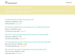 How tranquocthanh.com looks like on a tablet such as an iPad.