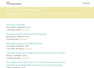 How tranquocthanh.net looks like on a tablet such as an iPad.