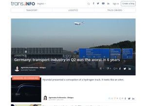 How trans.info looks like on a tablet such as an iPad.