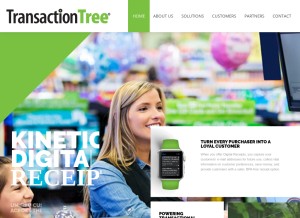 How transactiontree.com looks like on a tablet such as an iPad.