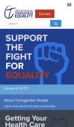 How transequality.org looks like on a mobile device such as an iPhone.