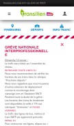 How transilien.com looks like on a mobile device such as an iPhone.