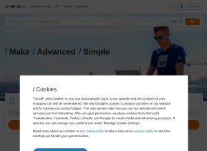 How transip.net looks like on a tablet such as an iPad.