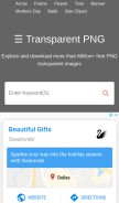 How transparentpng.com looks like on a mobile device such as an iPhone.