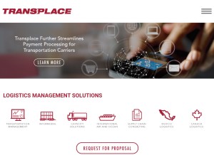 How transplace.com looks like on a tablet such as an iPad.