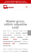 How transport-gabara.pl looks like on a mobile device such as an iPhone.