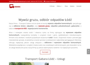 How transport-gabara.pl looks like on a tablet such as an iPad.